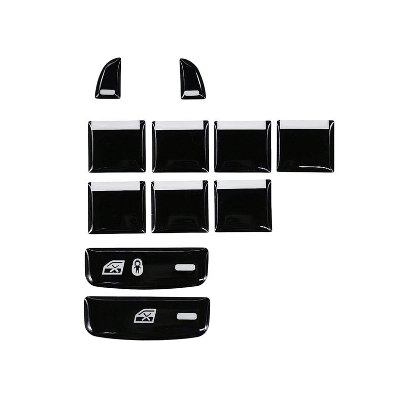 For Jaguar XF Button Stickers Black Covers 2012 to 2015 For Jaguar X250 Car Accessories Interior AC Gear Switch Repair Decals