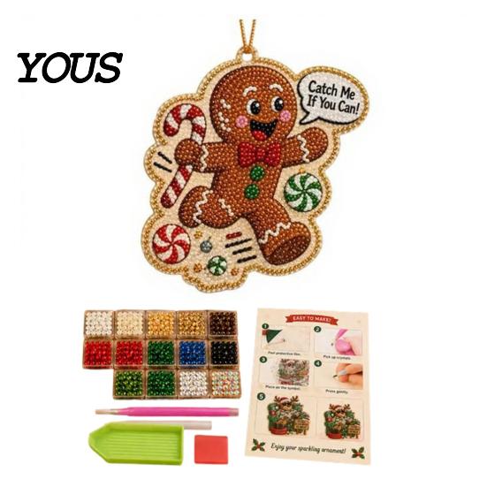 Creative Gifts for Craft Lovers Christmas Hanging Faux Pearl Art Kit Adult, DIY Bead Decorative Beads Crafts Painting Ornament, Handmade Holiday