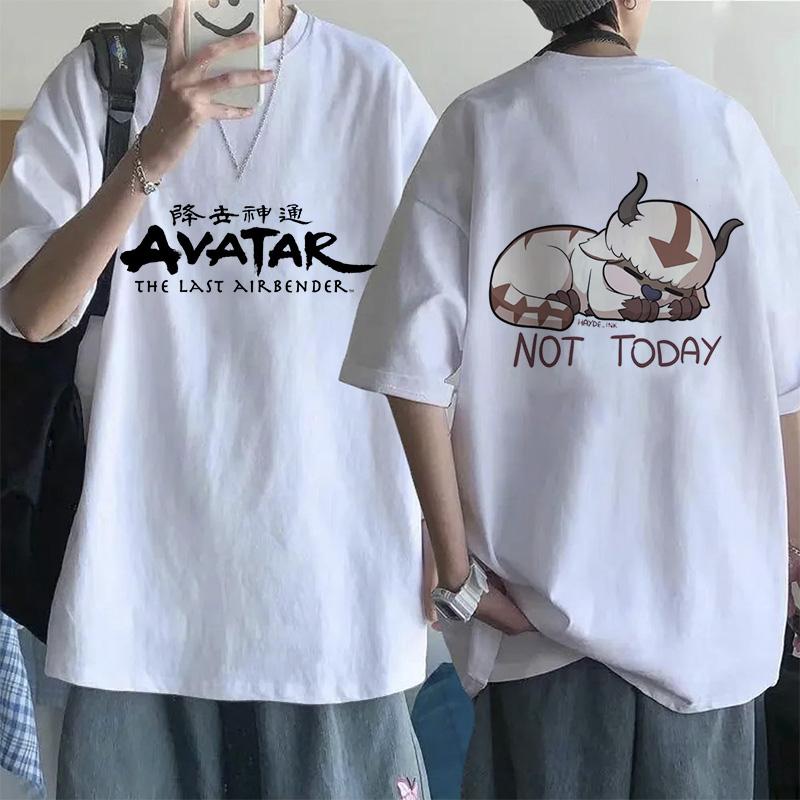 Mode Mange T-Shirt Avatar Der Letzte Luftbändiger Y2k Shirt Streetwear Appa Yip Lässiges T-Shirt Hip Hop Harajuku T-Shirts Oberteile Kleidung