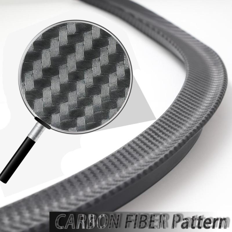 2/4pcs Universal Fiber Car Truck Body Kit Trim Fender Flare Rubber Wheel Eyebrow Anti-scratch Strip Lip Stickers Black/