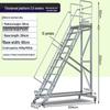 JINGGENG Aluminum Alloy Mobile Platform & Step Ladder