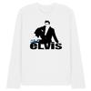 Elvis Presley Unisex Adult Blue Suede Long-Sleeved T-Shirt