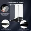 Transparent Acrylic Magnetic Display Box: Dustproof Protective Cover for Labubu Figures