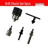 Drill Chuck Set: 5PCS Square & Round Handle Rods, Hammer Accessories, Impact Drill & Electric Wrench Converter
