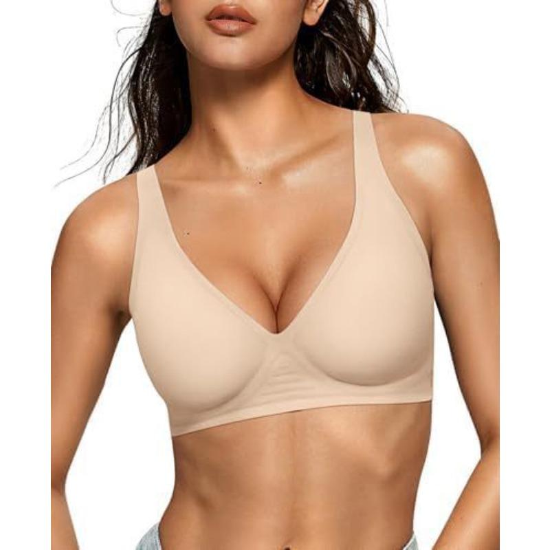 Deep No Steel Rings Comfortable Support No Steel Rings Breathable Gathering Bra Large Size Underwear