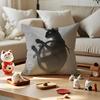 Sphynx Cat Cushion Cover Anti-dustmite Pillowcase Invisible Zipper Silky Short Plush Sofa Cushion Cover