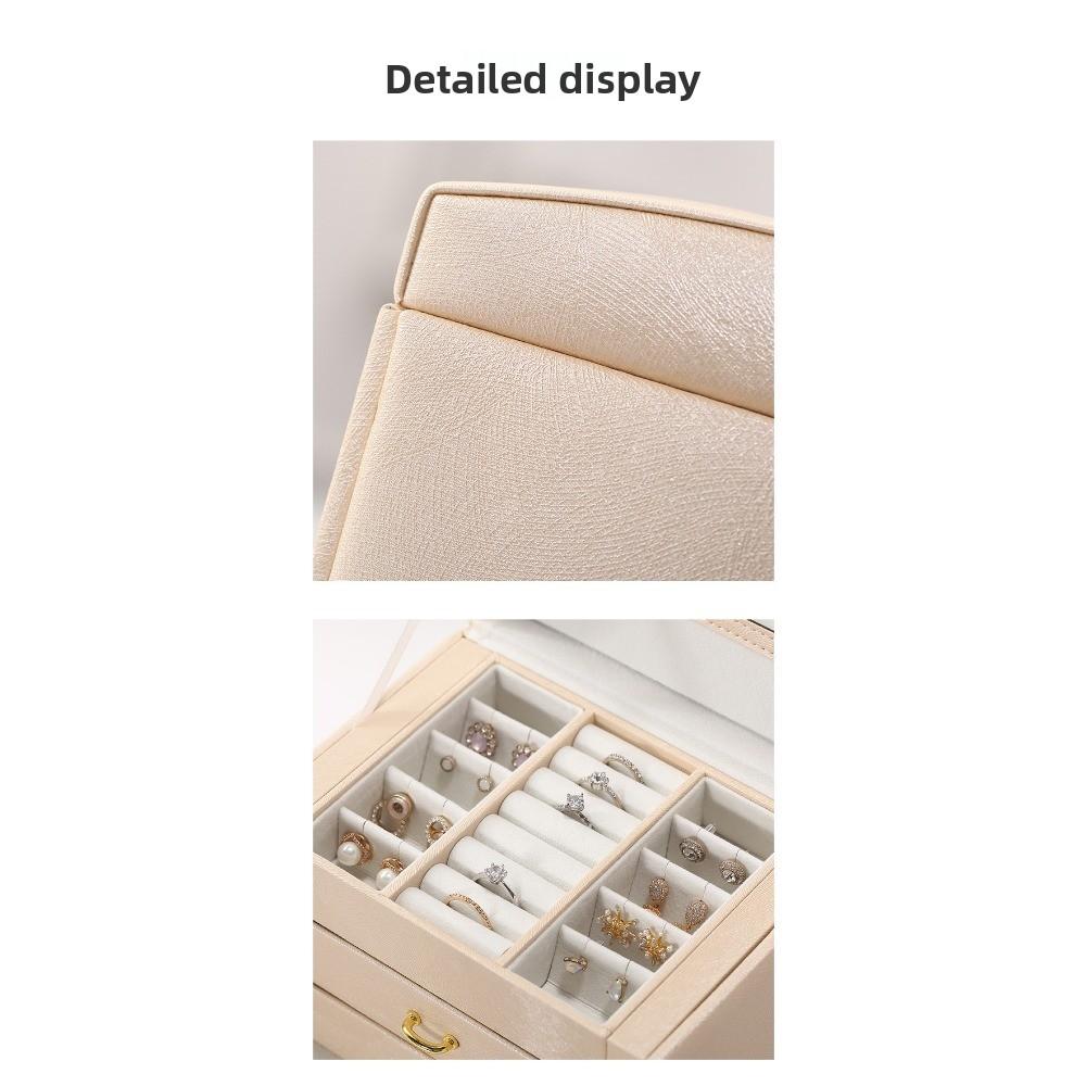 Jewelry Storage Box Black Multi-layer Hand Ring Necklace Jewelry Box with Lock Jewelry Box Jewelry Box Storage