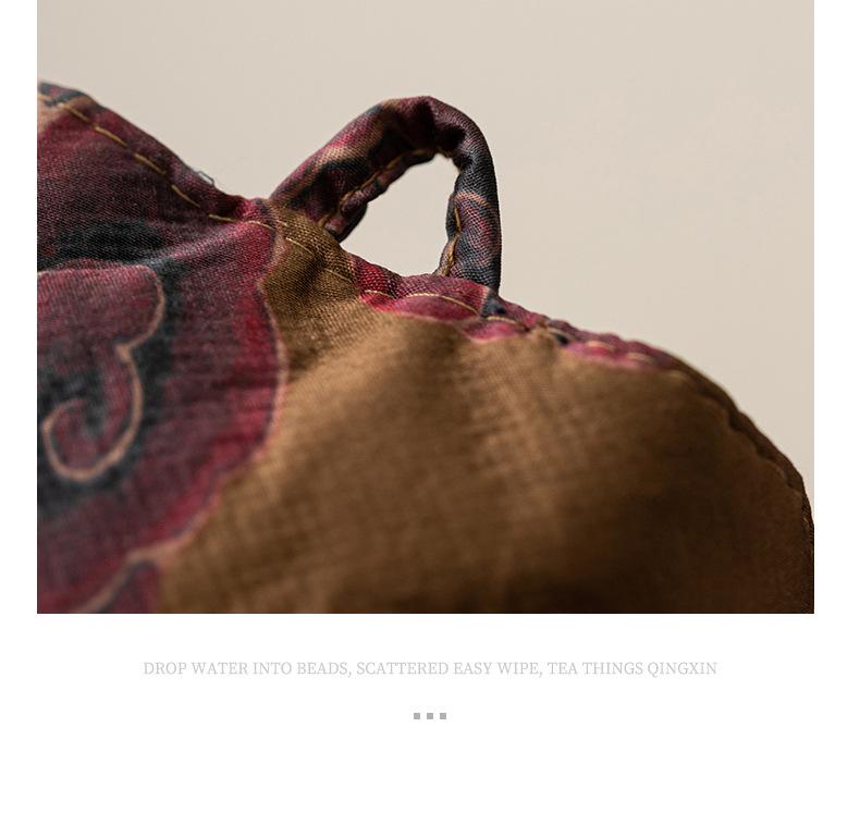 Portable Silk Travel Tea Set Bag for Outdoor Tea Ceremony