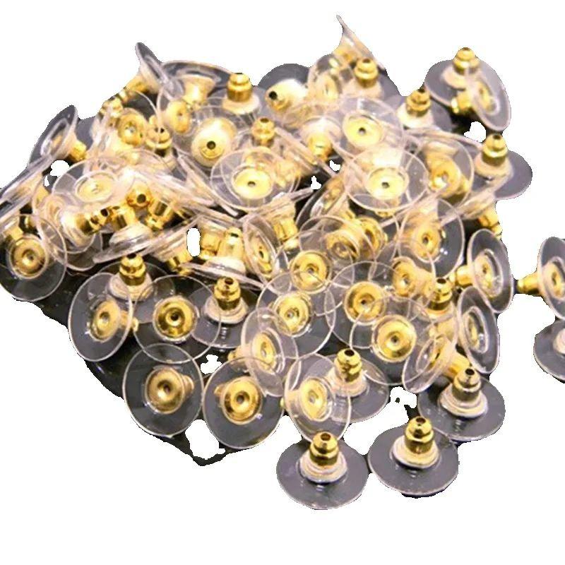 appr. 100pcs/pck Alloy Earring Backs Stoppers Earnuts Earring Plugs Gold Findings Jewelry DIY Accessories