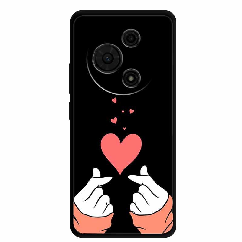 Für TCL 60 SE Hülle T517H Niedliche Cartoon Bunte Weiche TPU Silikon Rückseite für TCL 60 SE Hülle Schwarze Handyhülle Funda TCL60 SE