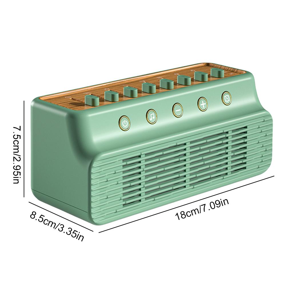 Portable White Noise BT Speaker with 8 Nature Sounds Nature Sound Music Box Type-C Rechargeable for Bedroom Living Room Bedside