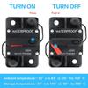 12-48V DC Circuit Breaker Fuse Reset 30A 40A 50A 60A 70A 80A 100A 120A 150A 200A 250A 300A AMP For Car Boat Auto Waterproof