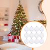 12 Pieces Blank Christmas Flat Ball Ornaments DIY Crafts 8cm Sphere for Indoor Outdoor