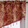 1PC Nuan Series Vintage Luxury Bead String Decorative Valance Jacquard Short Window Valance for Living Room Bedroom Home Decor