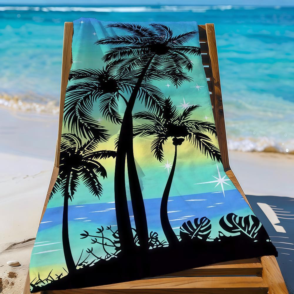 Fashion Palm Tree Pattern Towel Quick Drying Beach Towels Are Suitable For Swimming Pools Camping Yoga And The Gym