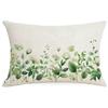 Green Plants and Green Flowers and Plants Series Linen Home Sofa Pillow Case Bedroom Pillow Single Side Print