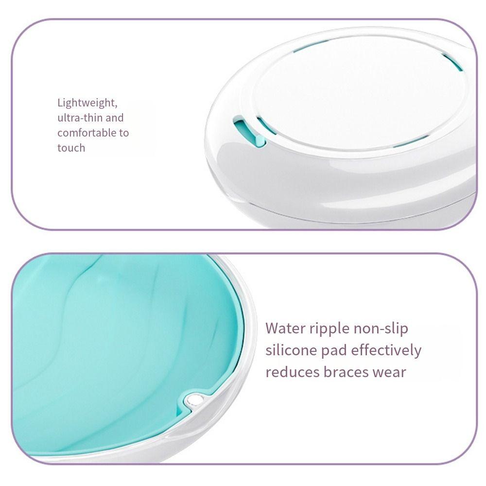 Magnetic Closure Retainer Case With Mirror Cleaning Tooth False Teeth Box  Tooth Care Tool