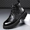 Autumn and winter boots men's British style versatile high top workwear snow Genuine leather boots men's short boots