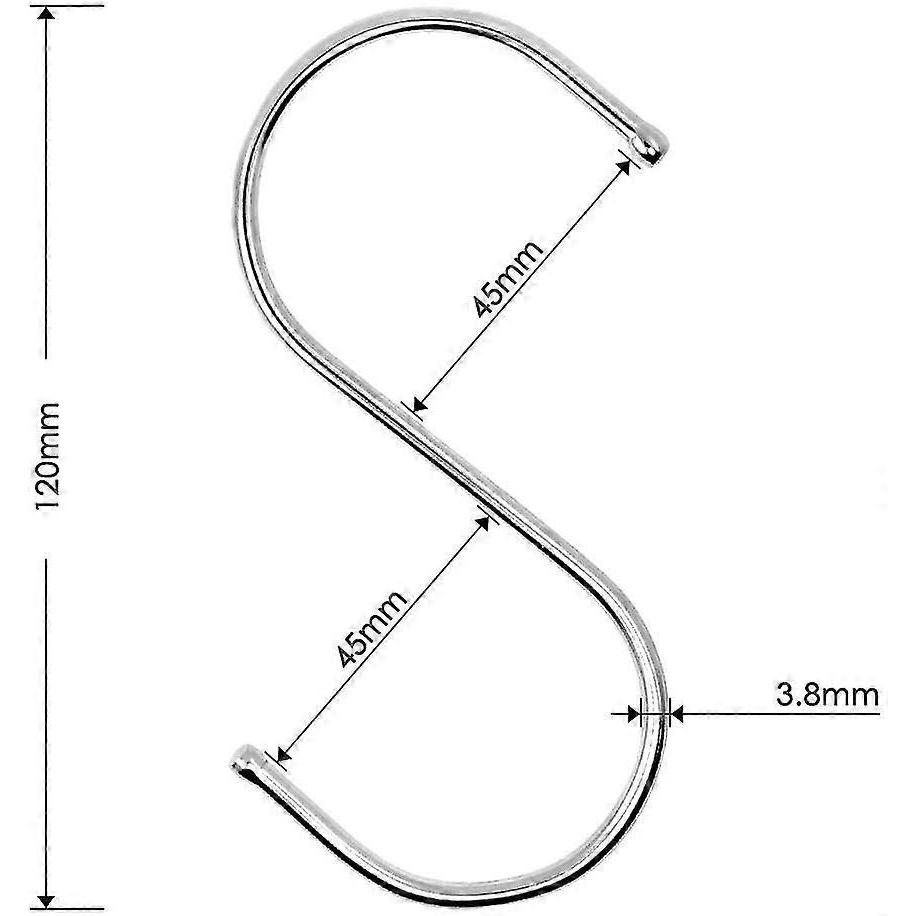 A Set Of 15 Stainless Steel S-hooks, Corrosion-resistant Metal Hooks