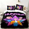 Kpop demon hunters 3pc set Perfect for bedroom use Comfortable bedding set includes a duvet cover and two pillowcases Ideal birthday or Christmas gift