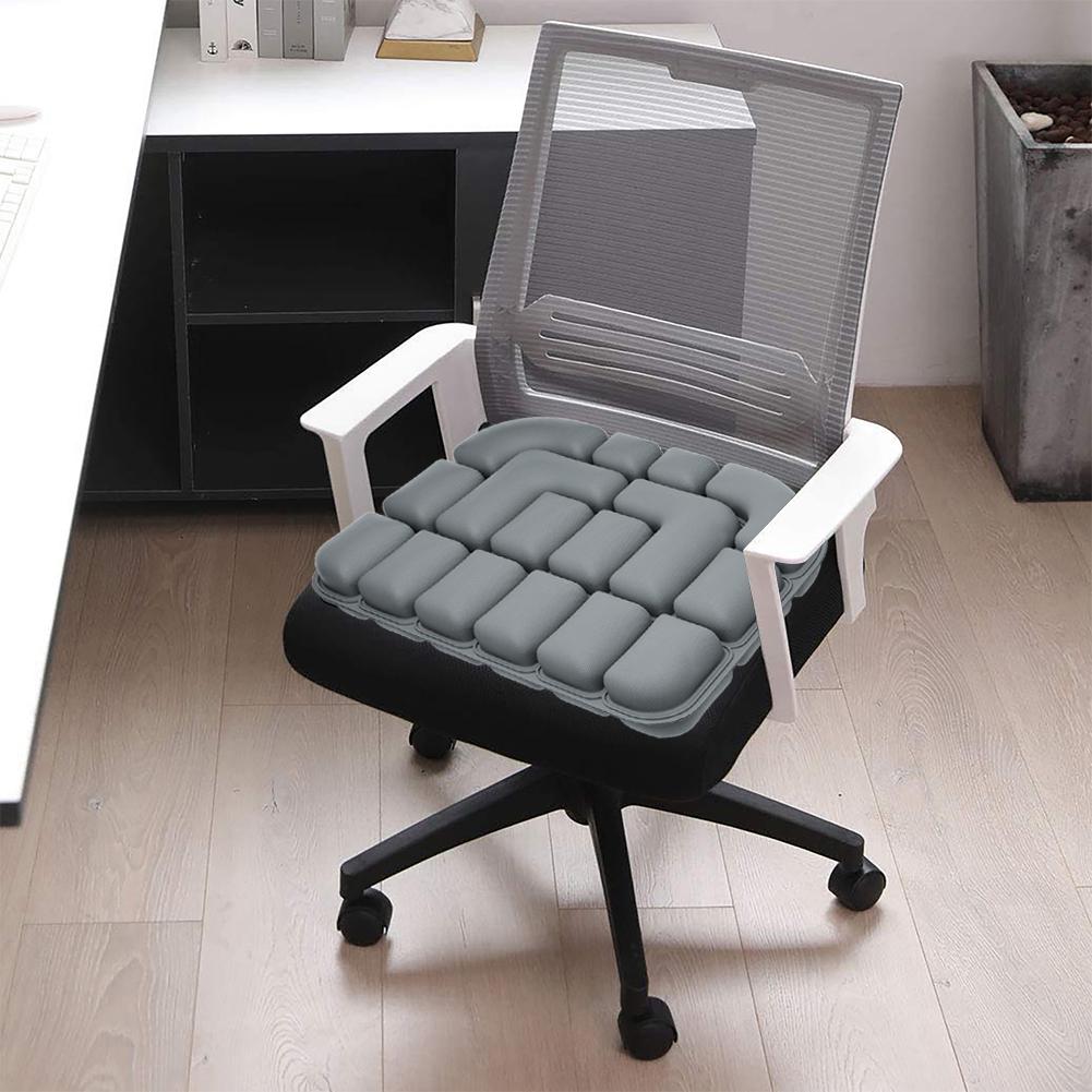 Air Bags Travel Cushion Lightweight Breathable Anti Bedsore Cushion 3D Air Cell Inflatable Travel Cushion for Airplane Car Offic