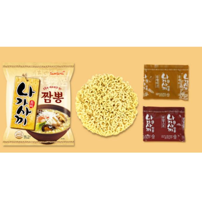 Samyang Nagasaki Jjamppong 115g (Pack of 5) – Spicy Seafood White Broth Ramen