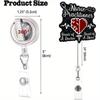 Scalable Black Badge Reel with Crocodile Clip. A Fun Medical ID Gift for Doctors & Nurses.