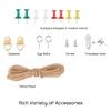 Large Pine Wood Framed Cork Bulletin Board-Wall-Mounted Board with Push Pins&Rope,Hardware Included-For Organizing Note,Schedule