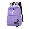 Large Capacity Solid Color Waterproof Nylon Casual Backpack School Bag