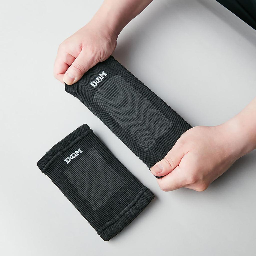 Elbow Support Pad for 8mm One Size Fits Suitable for Ambidextrous Made In Japan and JVA Certified D&M Volleyball, Thin, Black, All, Players, (Product