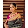 New Launch – Elegant Soft Lichi Silk Saree with Rich Jacquard Weaving & Contrast Blouse Elegance