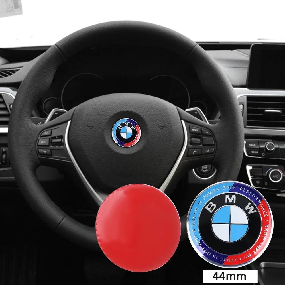 Hot For BMW M 44/46mm Car Badge Steering Wheel Sticker Emblem Replacement Auto Decoration For BMW M E90 E91 E92 F07 F10 F15 F16 F20 F30 G30 X5 jo55