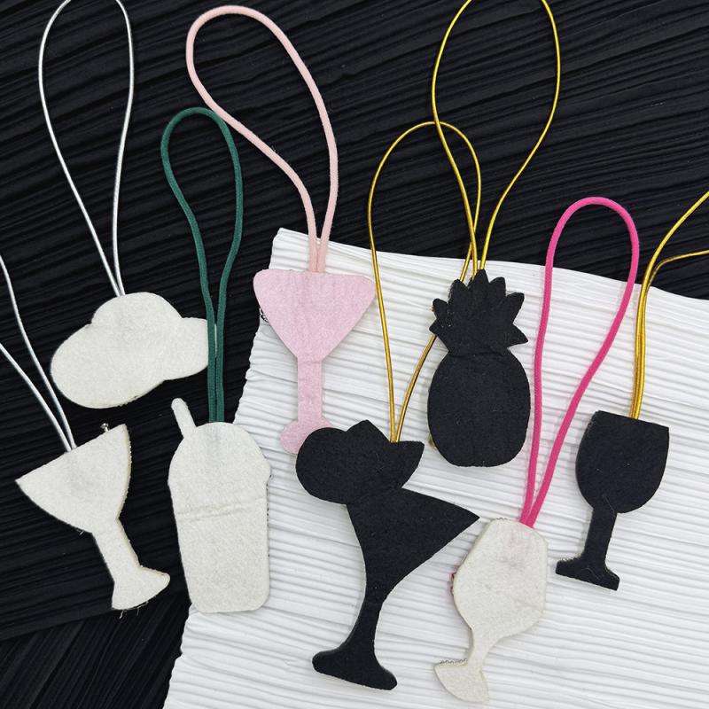 Copa de Vino de Piña con Cuentas Bebida Cuerda Colgante Parche Lanyard Parche Aplicación