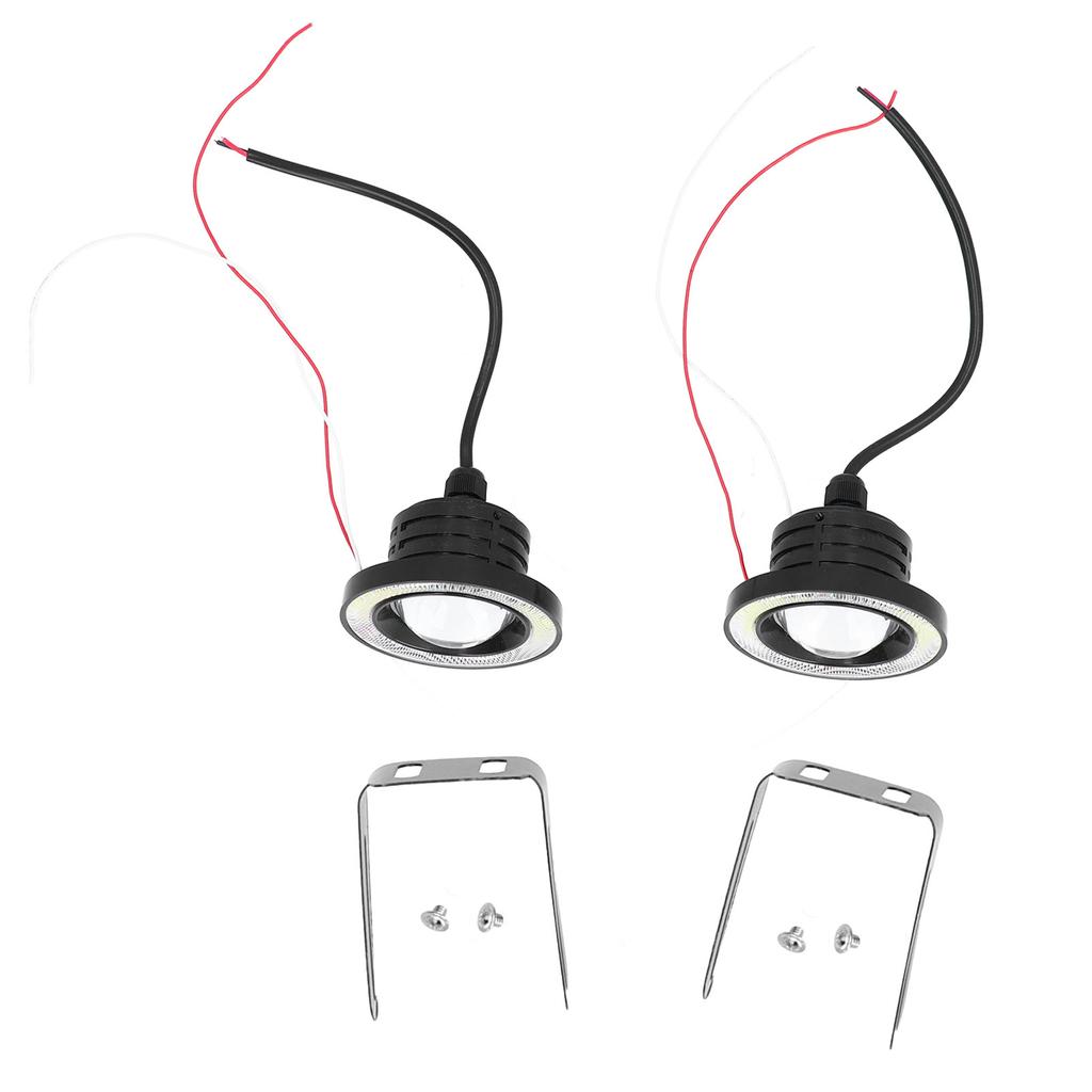 30W 3.5in Front Fog Lamp 3200LM IP65 Waterproof LED Universal White Light Outer Ring 12V