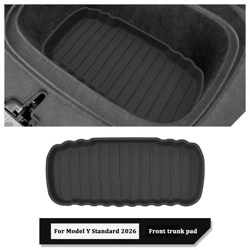 Floor Mats For Tesla Model Y Standard RWD 2026 TPE Seat Backrest Pad Front Rear Trunk Mat All Weather Wear-Resistant Cargo Liner
