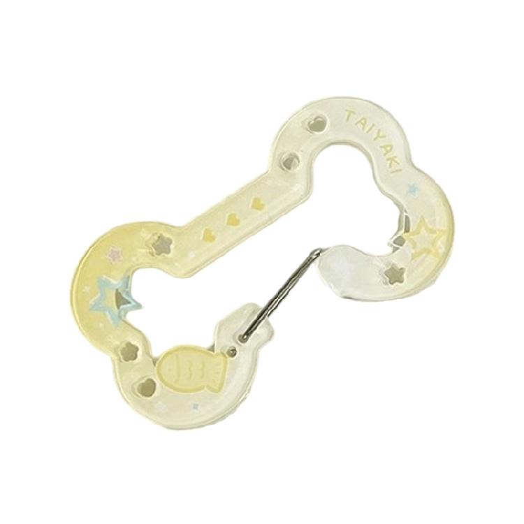 Artistic Hollow Bone Keychain For Girls Fashion Jewelry Organizers Sturdy Acrylic Material Custom Color Options