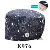 Cartoon Printed Nursing Caps Men Women Medical Hats Adjustable Long Hair Pet Dental Clinic Doctors Scrub Hat