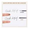 PATIKIL 0.35mm Gel Pens, 12 Pack Black Ink, Retractable Rollerball Fine Point Smooth Writing Quick Dry Large Capacity Ink for Home Office Business