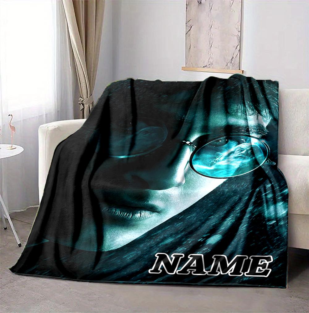Custom Name Harry Potter Flannel Blanket Throw Blanket Soft Warm Sofa Bed home Decor Unique Gift