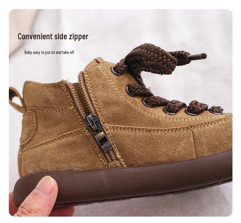 Children's Birkenstock Autumn/Winter Genuine Leather Loafers - Soft Sole Casual Shoes for Girls & Boys