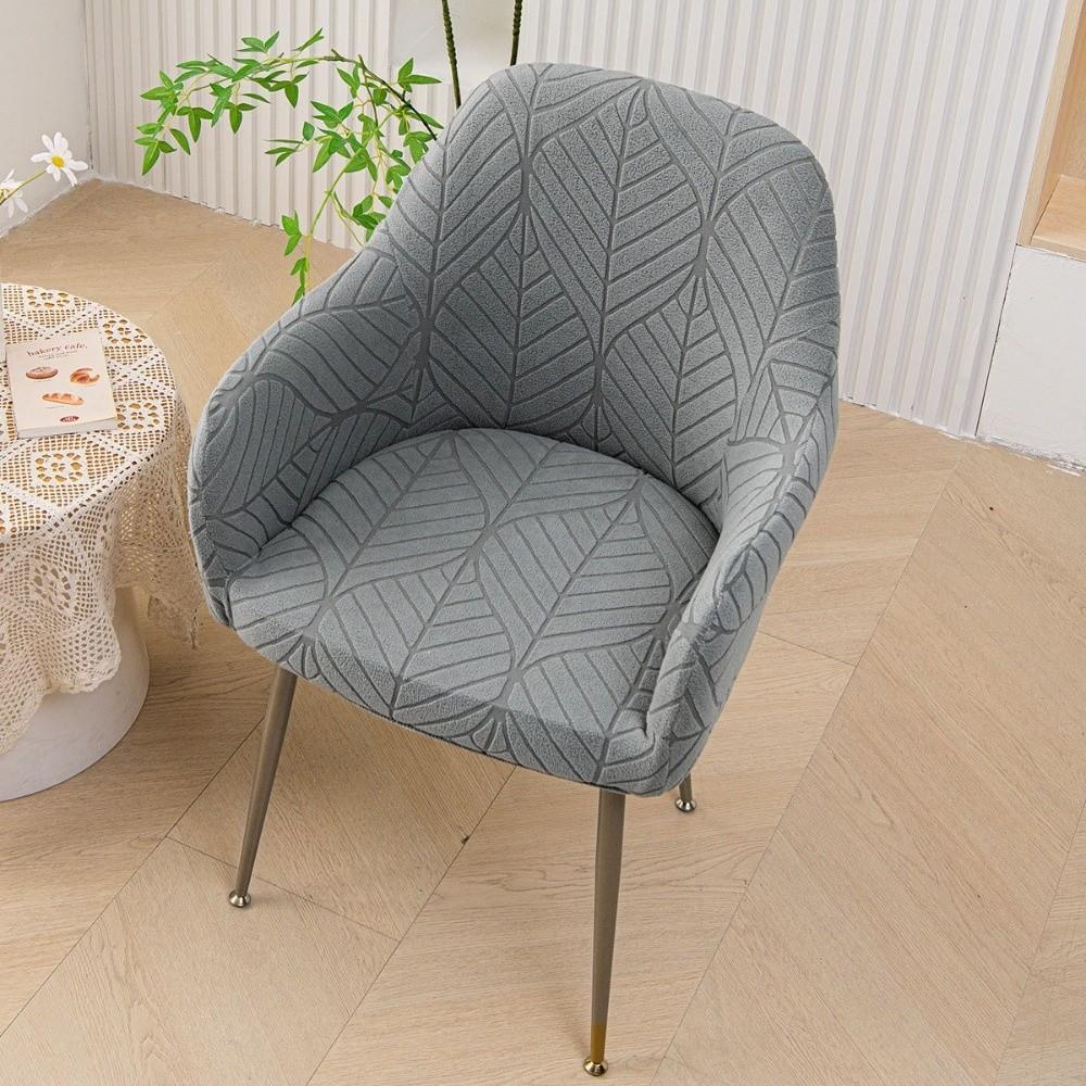Anti-Scratch Design Dining Chair Slipcover Stretch Fabric Curved Chair Cover  For Kitchen Chairs