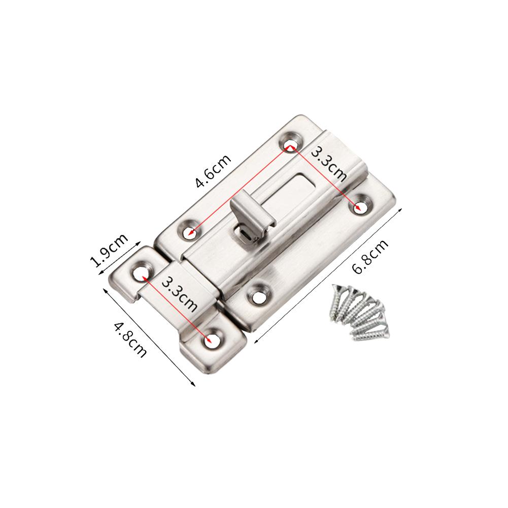 Stainless Steel Door Security Slide Latch Lock Bolt for Mounted Use Heavy Duty Design with Sliding Handle for Easy Operation
