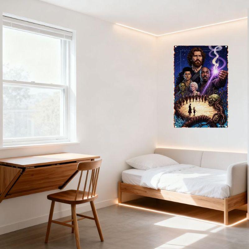 The Thing 1982 Movie Vintage Metal Tin Sign Horror Sci-Fi Comic Book Style Poster Wall Decor for Man Cave Home Bar Club Cafe Dec