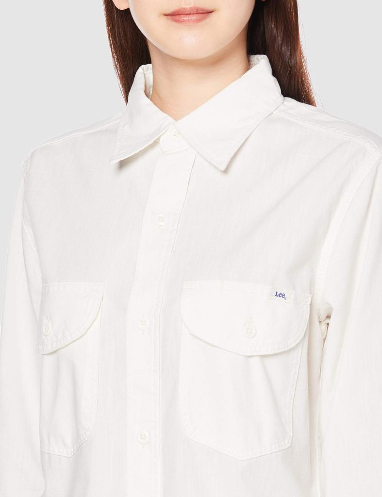 Lee Shirt LCS43004 White L Button-Down Women's