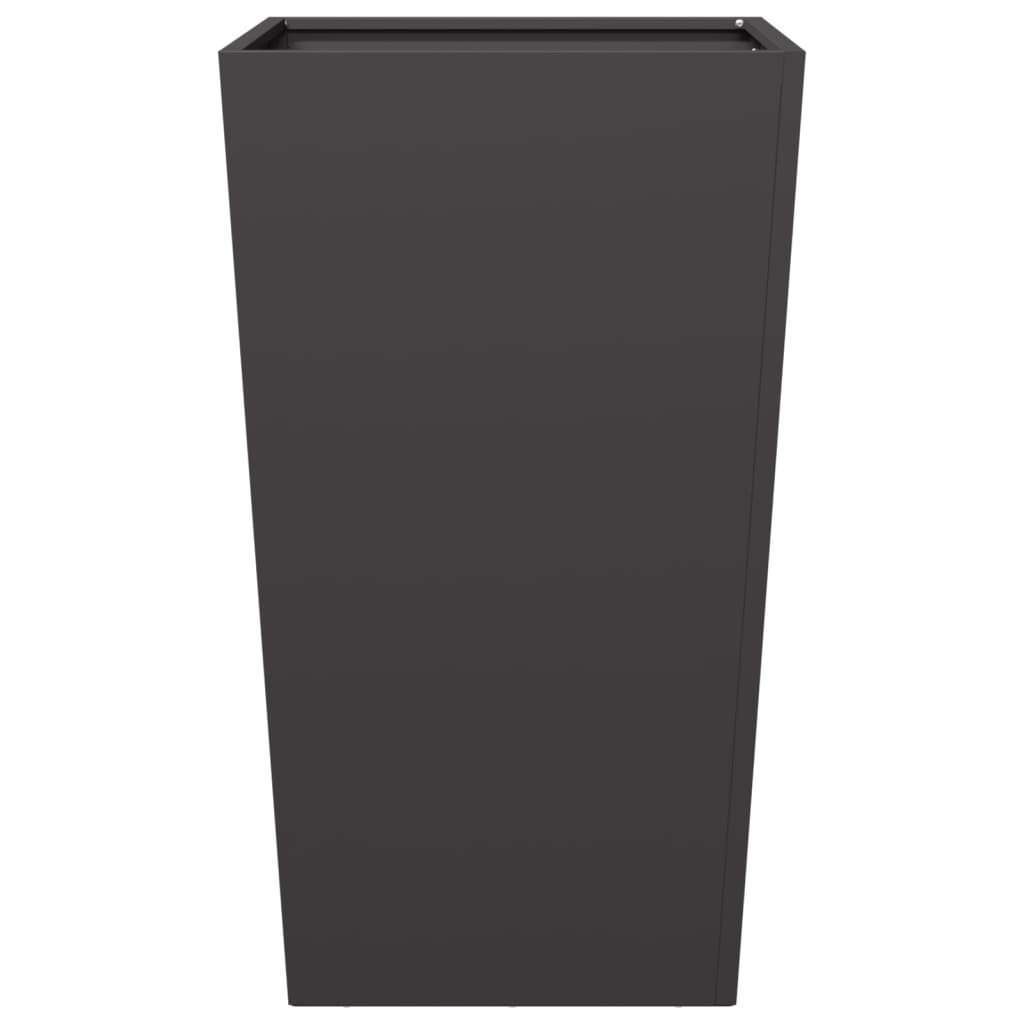 Plant Pot Black 45x45x75 cm Steel