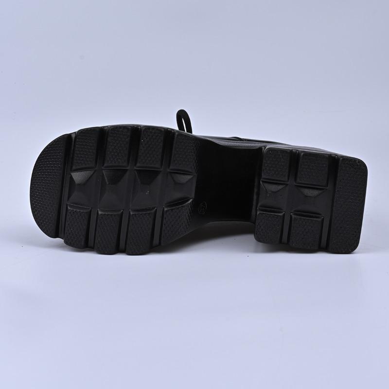 Fashion New Style Gothic Chunky High Heels Loafers for Woman New Leather Platform Loafers Female Solid Color Thick Heeled Lolita Shoes