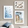 Blue Sea Beach Car Surfboard Tree Wall Art Canvas Painting Seascape Posters Prints Hotel Bar Wall Pictures For Living Room Decor