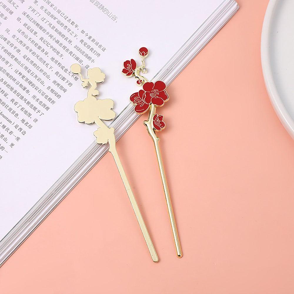 Plum Blossom Metal Bookmark Reading Book Clip Book Page Pagination Marker Plum Bookmark Teacher Gift School Student Supplies
