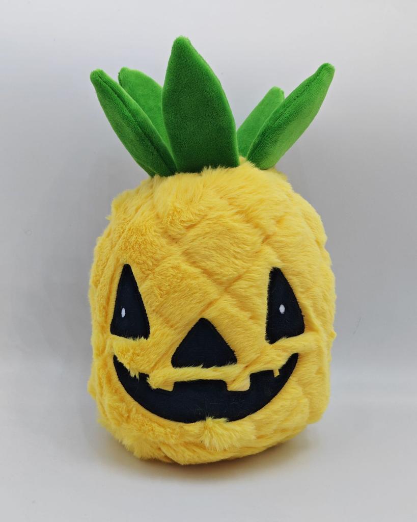 25CM Summer Halloween Pineapple Plush Toy Soft Stuffed Doll Kawaii Fruit Monster Collectible Gift For Kids Fans