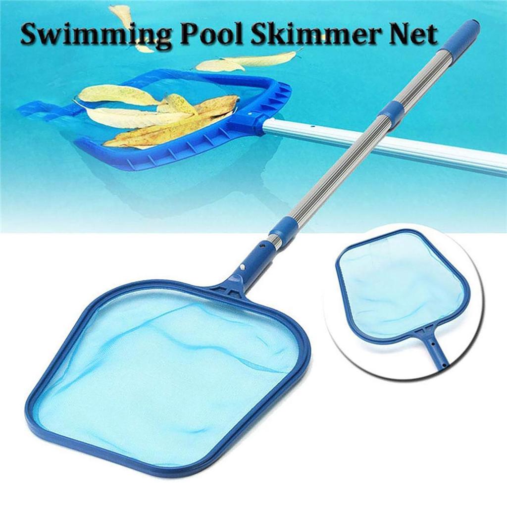 Swimming Pool Skimmer Net Set Includes 1 PCS Deep Leaf Skimmer Net 1 PCS Leaf Rake with Mesh Net Bag 1 PCS Aluminum